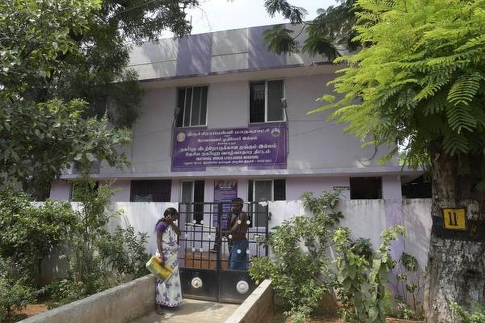 A homeless shelter constructed by the Tiruchi Corporation