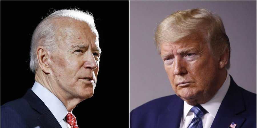 (L) Former Vice President Joe Biden and Incumbent President Donald Trump. 