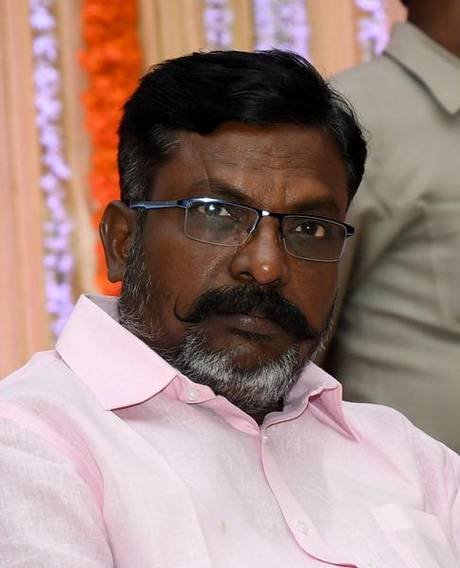 VCK leader Thol. Thirumavalavan, against whom Hindu Munnani office-bearers have lodged a complaint in Ariyalur district