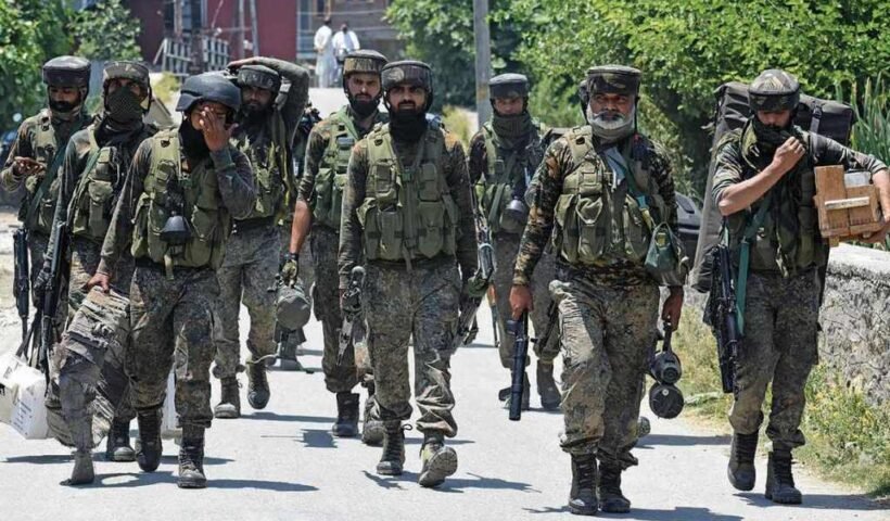 The police patrol team came under attack in Nowgam bypass, on the outskirts of Srinagar city.
